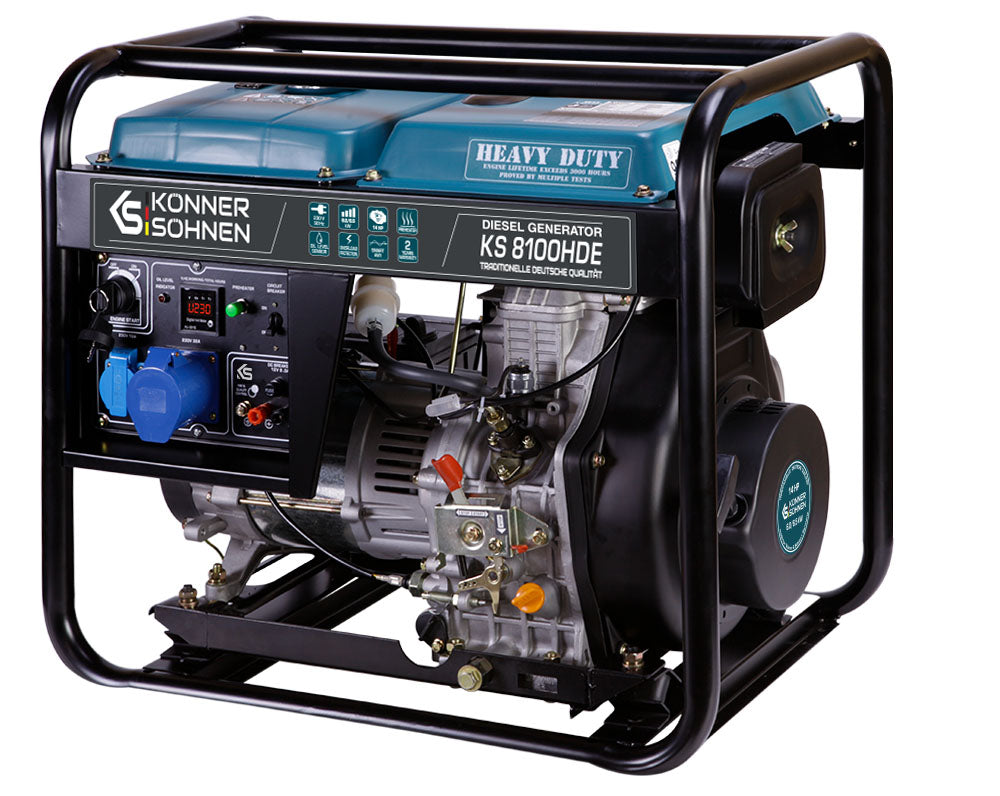 Könner & Söhnen KS 8100HDE (EURO V) diesel aggregaat 6,5 kW, foto 3
