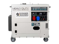 Könner & Söhnen KS 9200HDES-1/3 ATSR (EURO V) diesel aggregaat 6,5 kW | Rabe