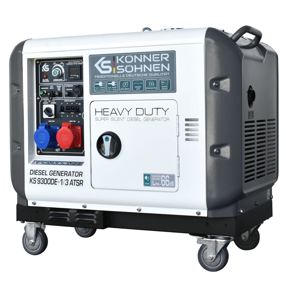 Könner & Söhnen KS 9300DE-1/3 ATSR (EURO V) diesel aggregaat 6,5 kW, foto 2