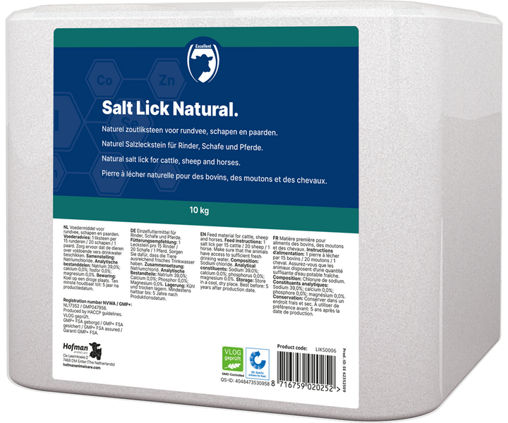 
  Excellent Liksteen Naturel voor alle dieren 10 kg - artikelnummer LIKS0006

