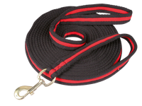 Longeerlijn zwart soft 8 meter Rood