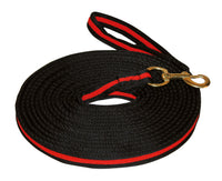 Longeerlijn zwart soft 8 meter Rood