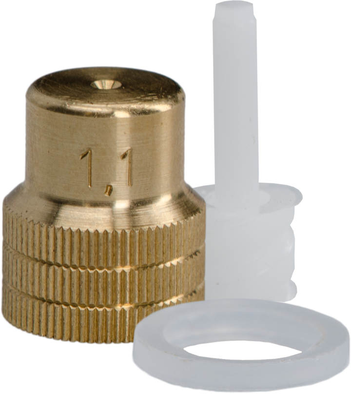 
  Mesto Spuitdop 1,1 mm met Wervel - artikelnummer MEST420006
