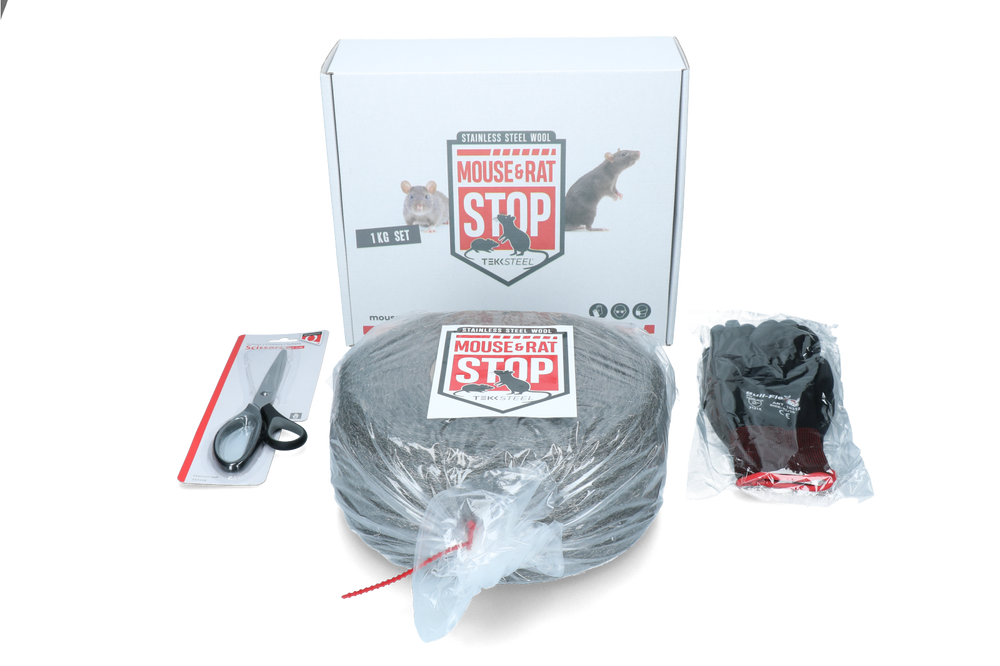 Mouse & Rat Stop RVS Staalwol 1 kg Set