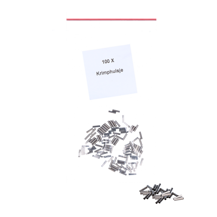 
  Krimphulzen t.b.v. bevestigingsdraad 100 st - artikelnummer PLAK0003
