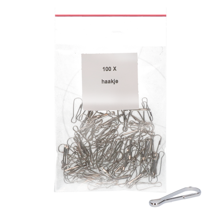 
  Haakje t.b.v. bevestigingsdraad 100 st - artikelnummer PLAK0007
