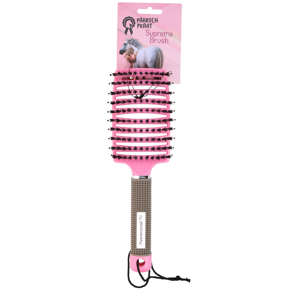Paardenpraat Horse Supreme Borstel Roze