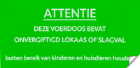 Sticker Onvergiftigd / Slagval