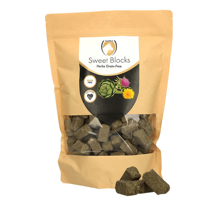 
  Excellent Horse Sweet Blocks Grain-Free Herbs 1 kg - artikelnummer SWEE0017A
