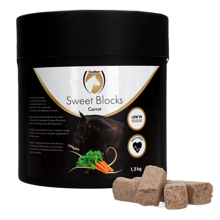 
  Excellent Horse Sweet Blocks Carrot 1,2 kg - artikelnummer SWEE005AD
