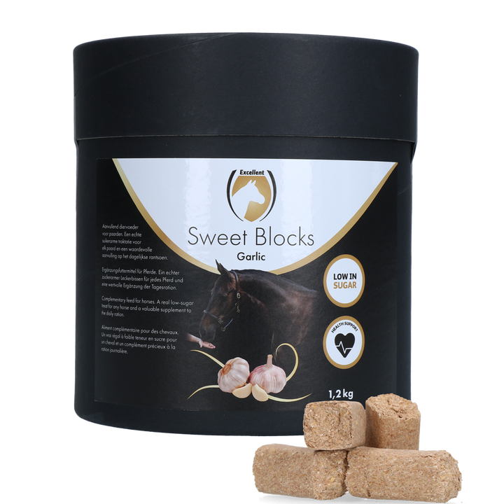 
  Excellent Horse Sweet Blocks Garlic 1,2 kg - artikelnummer SWEE006AD
