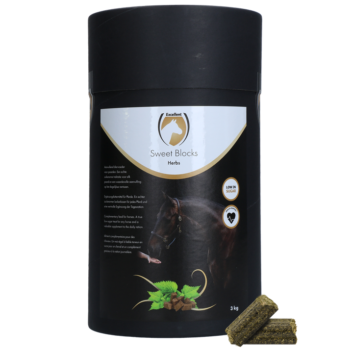 
  Excellent Horse Sweet Blocks Herbs 3 kg - artikelnummer SWEE007
