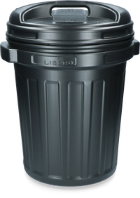 Voerton met draaisluiting 40 liter Black Zwart