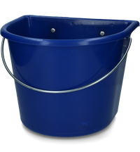 vPlast Voerbak met haken & hengsel 15 l Donkerblauw