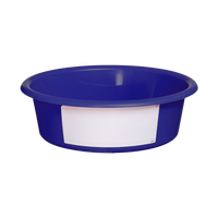 Voerbak 6 l Blauw (met wit label)