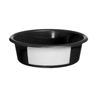 Voerbak 6 l (met label) Zwart wit