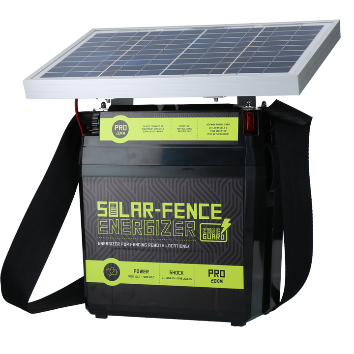 
  ZoneGuard Solar-Fence Energizer Pro 20 km - Artikelnummer ZONE00085
