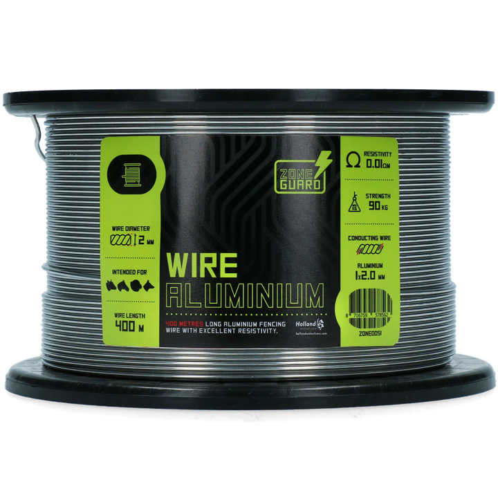 
  ZoneGuard Draad Basic aluminium 2 mm 400 m - artikelnummer ZONE0051
