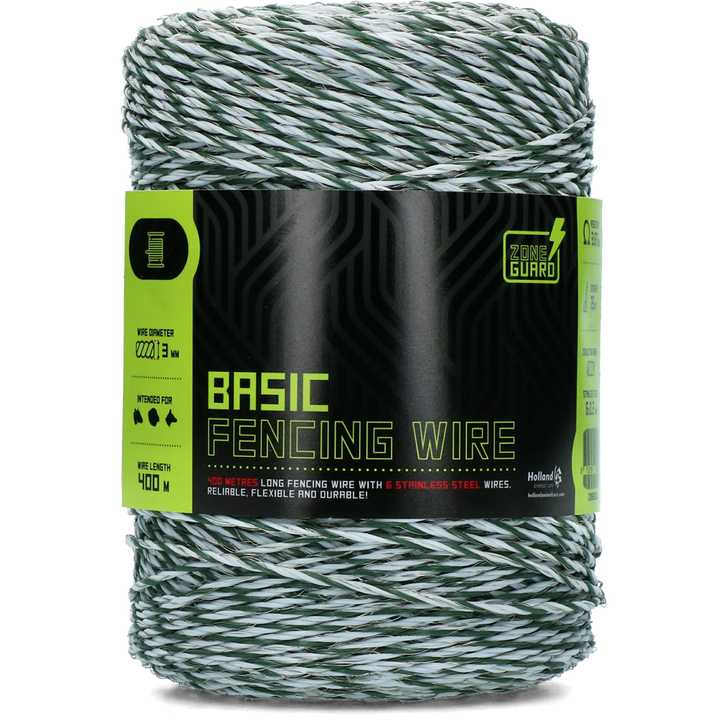 
  Zoneguard Basic Afrasteringsdraad 3 mm 400 m - Artikelnummer ZONE0066
