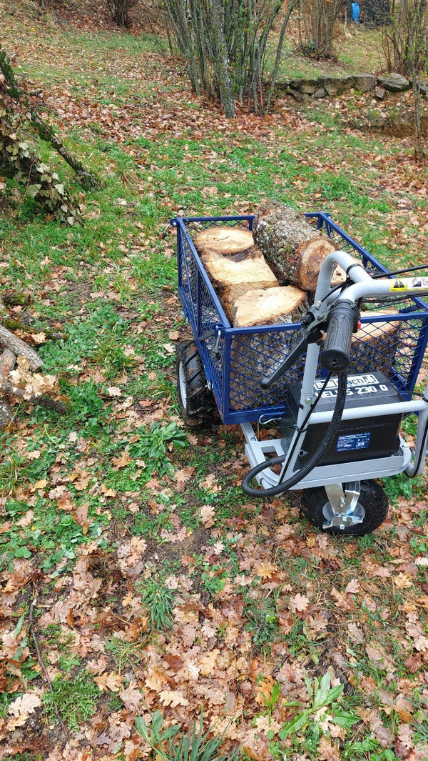 BullMach Helios 230 O Akku-Motorschubkarre Tragfähigkeit 230 kg, 48 V 2 Ah, im Einsatz bei einem Anwender (Foto 3)