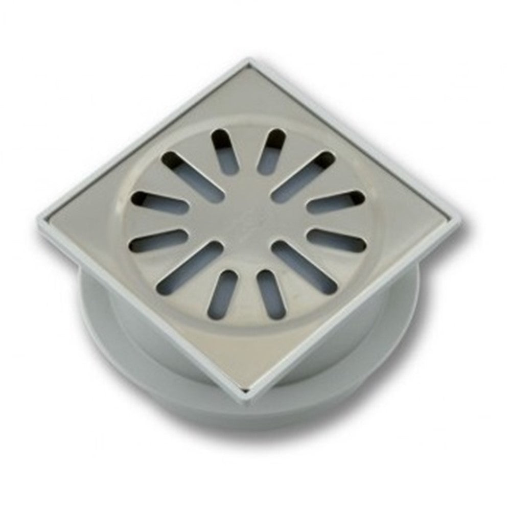 Afvoerput ABS/RVS 100 x 100 mm, 4210 productfoto hoge resolutie