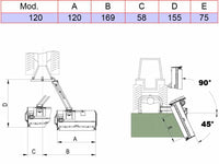 AgriEuro TOP-LINE A-MS 120 zijklepelmaaier met arm 120 cm, detail 10