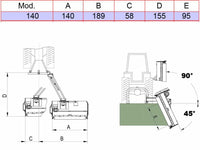 AgriEuro TOP-LINE A-MS 140 zijklepelmaaier met arm 140 cm, detail 10