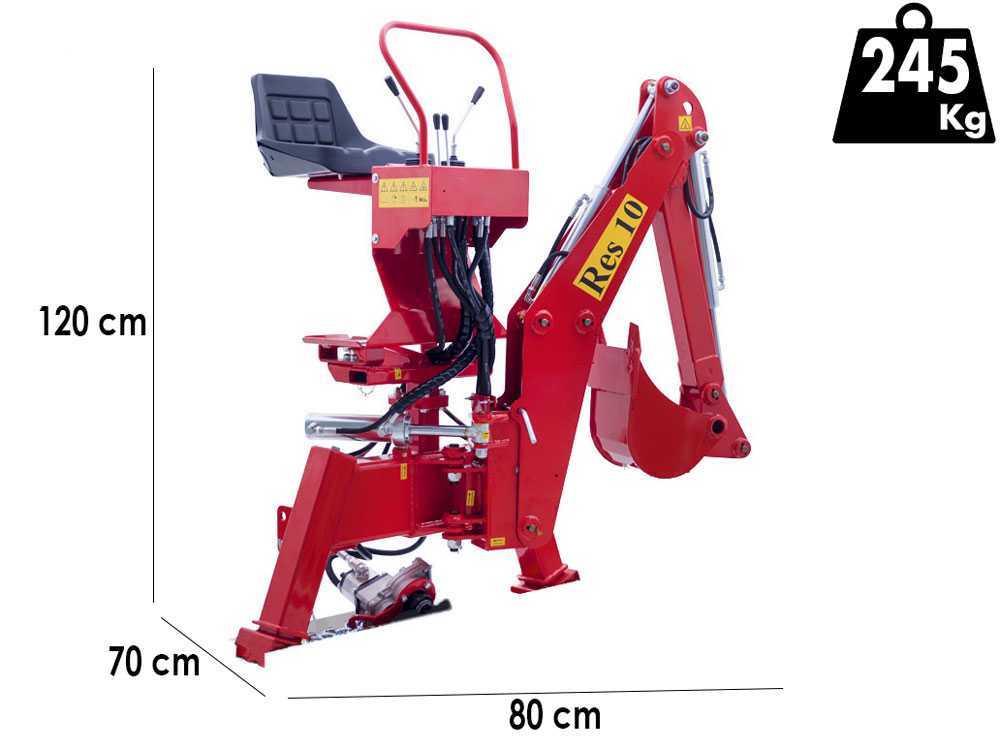 AgriEuro TOP-LINE RES10 graafarm voor de trekker, detail 1
