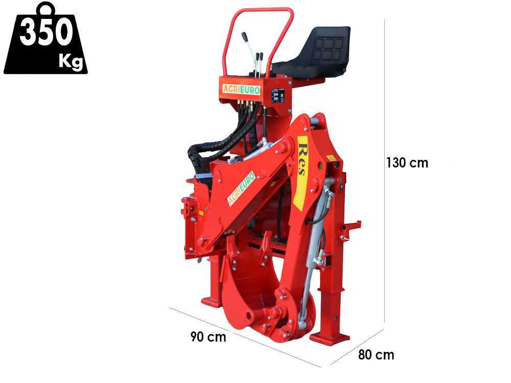 AgriEuro TOP-LINE RES15 graafarm voor de trekker, zijwaarts verschuifbaar, detail 1