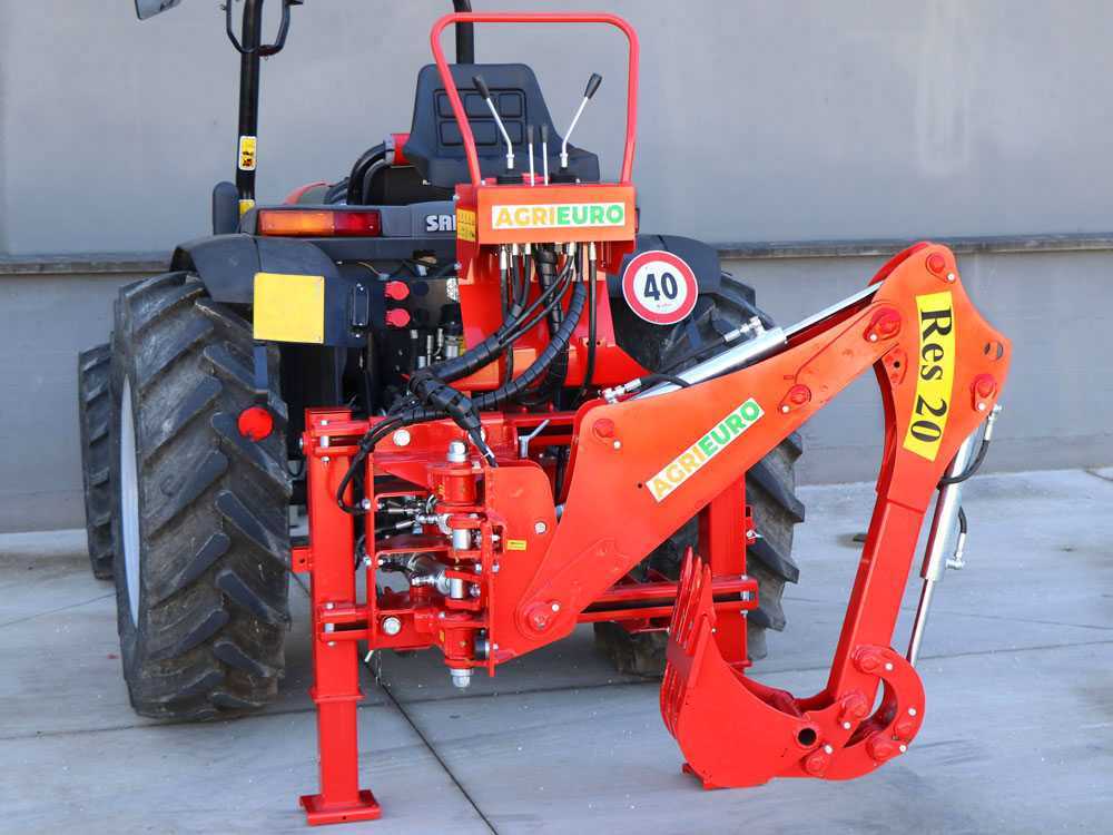 AgriEuro TOP-LINE RES20 graafarm voor de trekker, zijwaarts verschuifbaar, detail 2