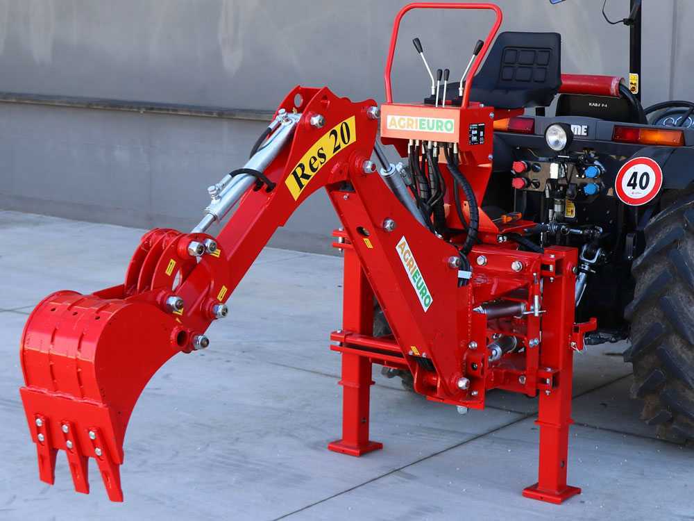 AgriEuro TOP-LINE RES20 graafarm voor de trekker, zijwaarts verschuifbaar, detail 6