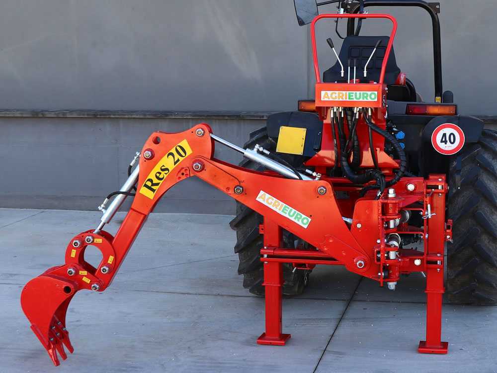 AgriEuro TOP-LINE RES20 graafarm voor de trekker, zijwaarts verschuifbaar, detail 7