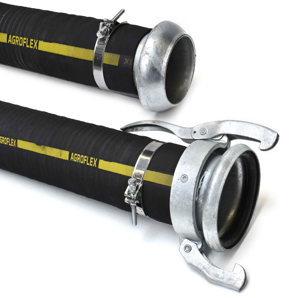 Agroflex rubberen gierslang set 6" met V-deel en M-deel