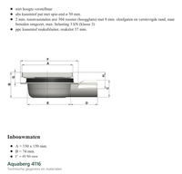 Technische gegevens van de Aquaberg 4116, elektrische data en afmetingen