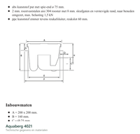 Technische gegevens van de Aquaberg 4021, elektrische data en afmetingen