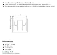 Technische gegevens van de Aquaberg 4530, elektrische data en afmetingen