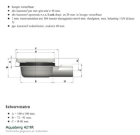 Technische gegevens van de Aquaberg 4211R, elektrische data en afmetingen