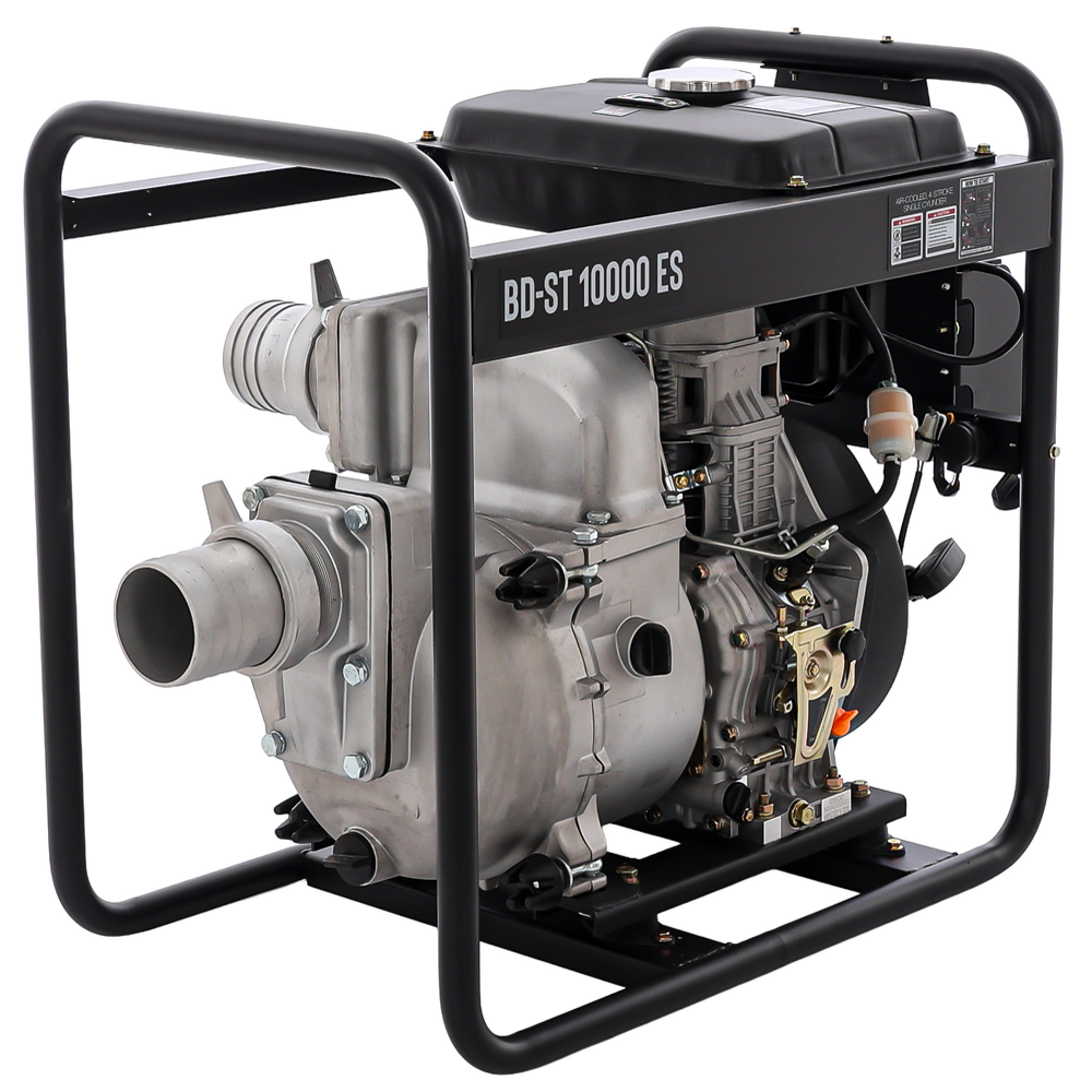 BlackStone BD-ST 10000ES diesel motorpomp voor vuil water, aansluiting 100 mm | Rabe