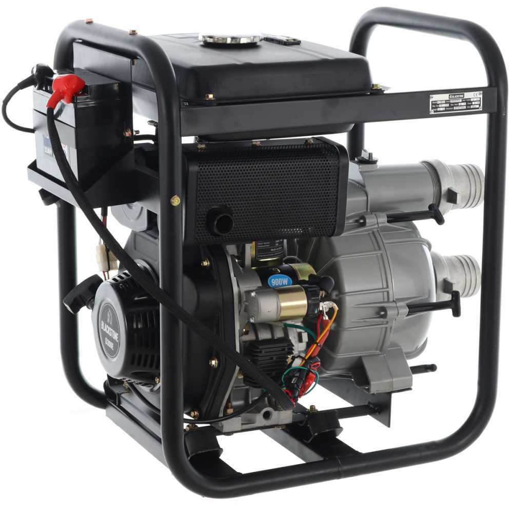BlackStone BD-T 8000ES diesel motorpomp voor vuil water, aansluiting 80 mm | Rabe