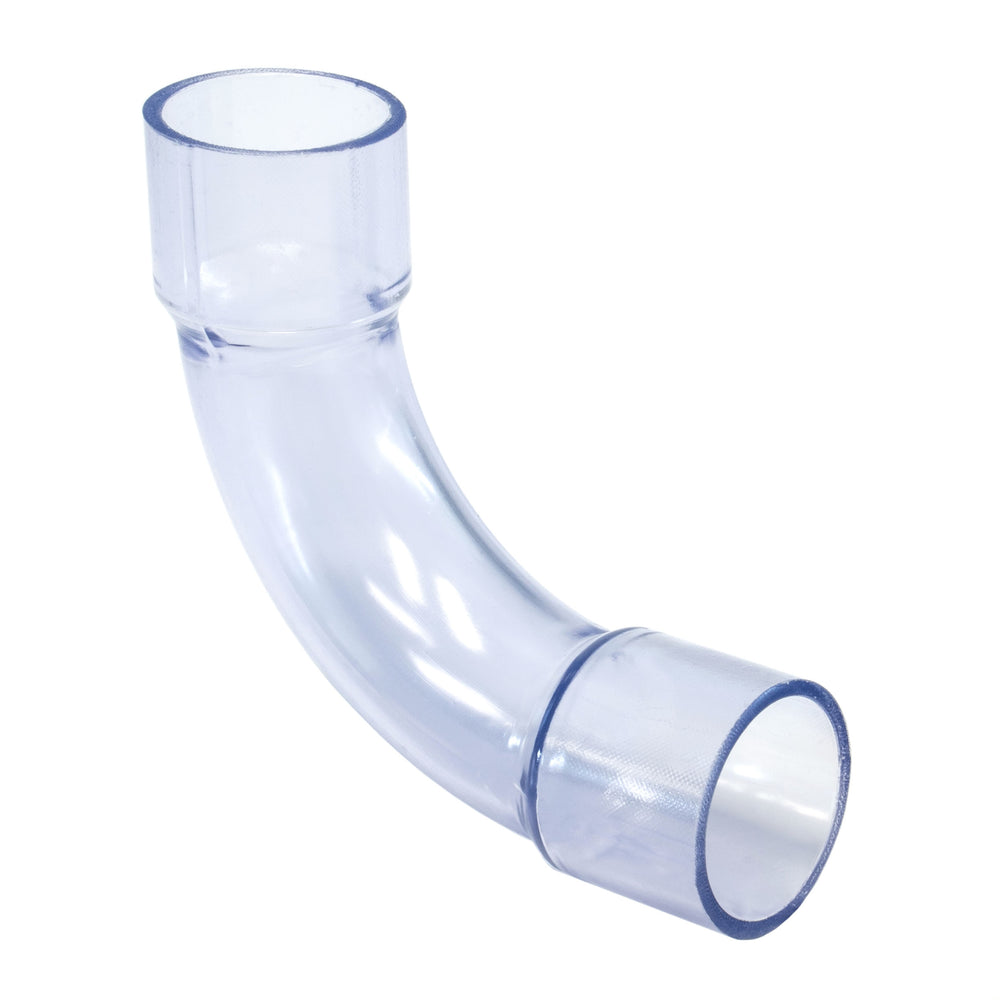 Bocht PVC 90GR, 50 x 50 mm, MxM transp