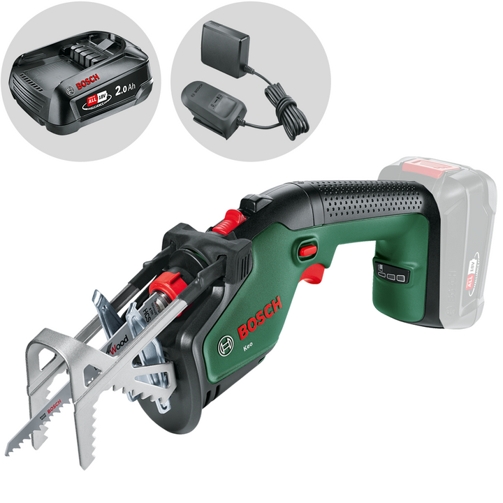 
  Bosch KEO accu reciprozaag, 18 V 2 Ah | Rabe - artikelnummer 117515
