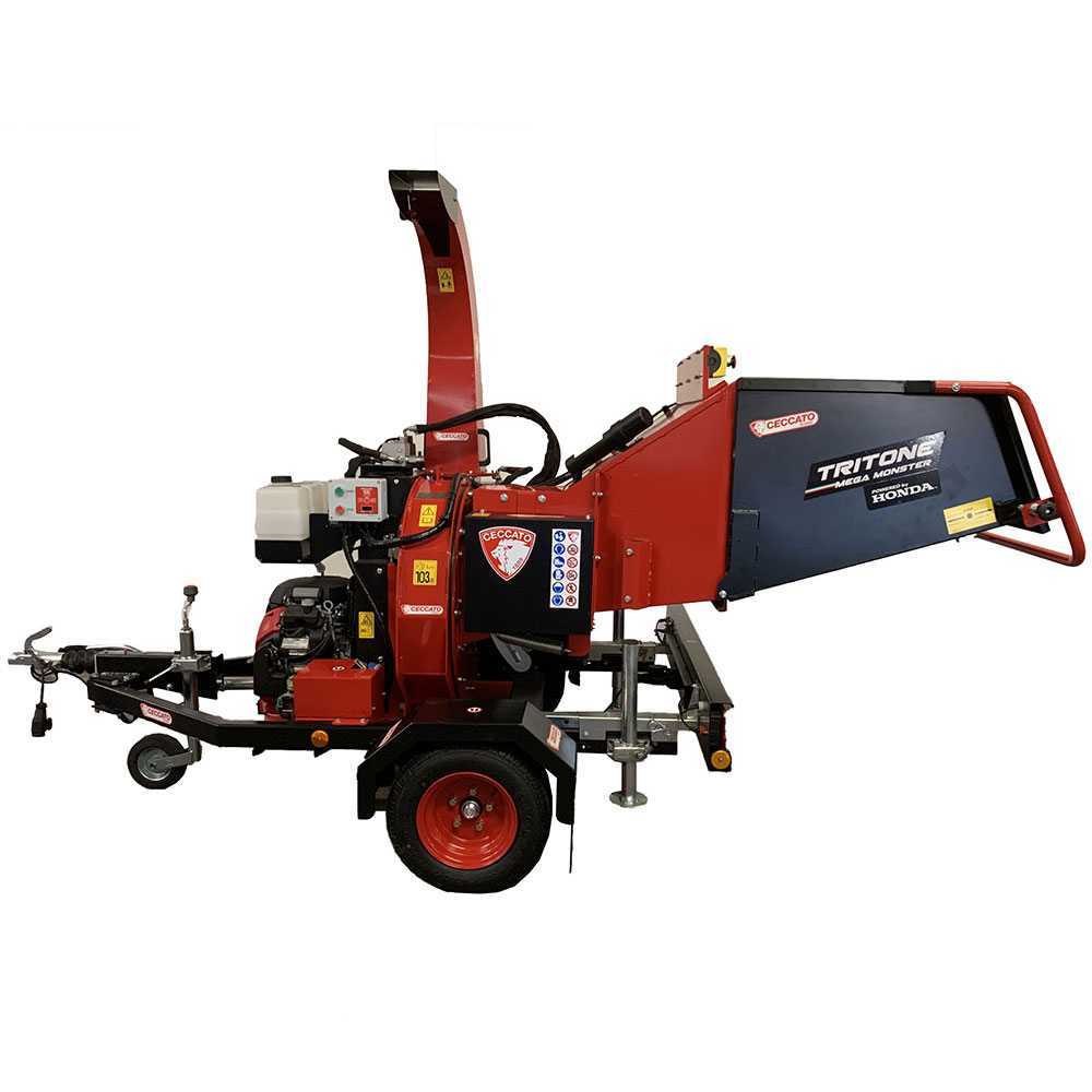 Ceccato Olindo Triton Mega Monster benzine hakselaar, takken tot 150 mm, op wielen | Rabe