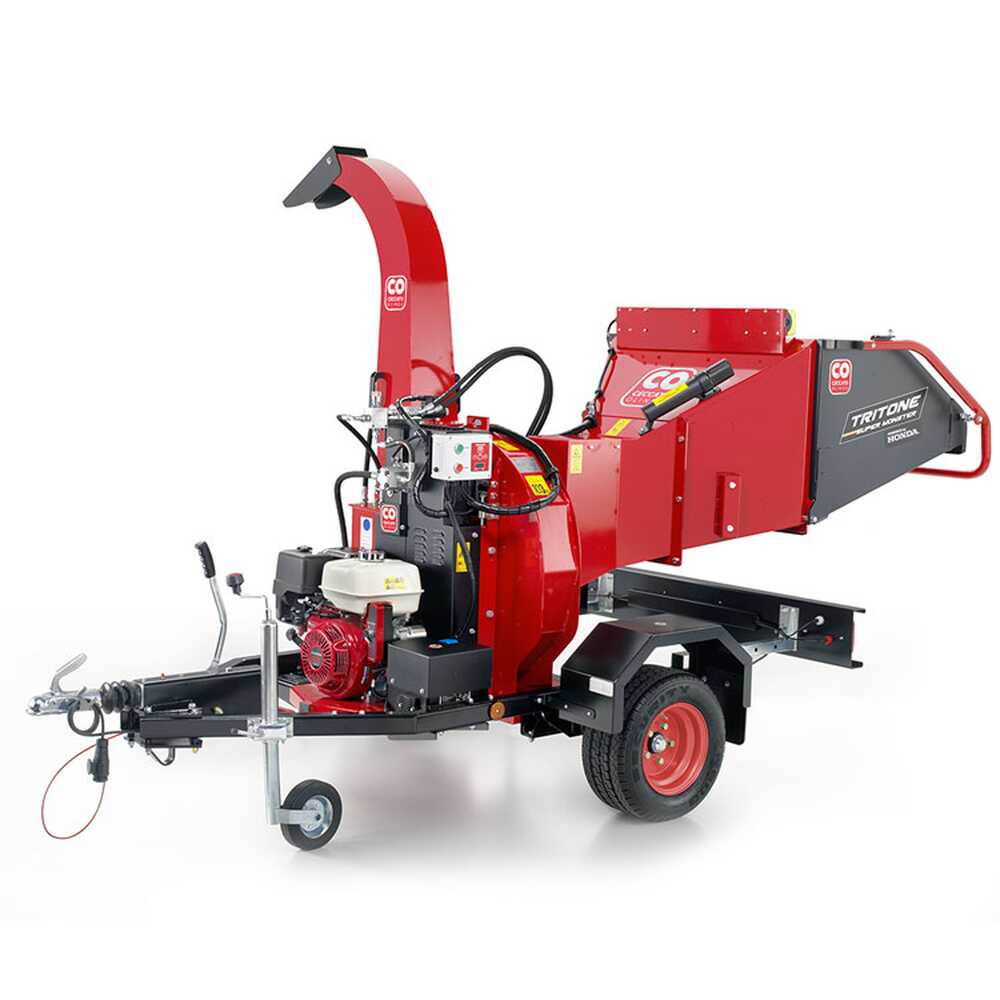 Ceccato Olindo Triton Super Monster benzine hakselaar, takken tot 120 mm, op wielen | Rabe