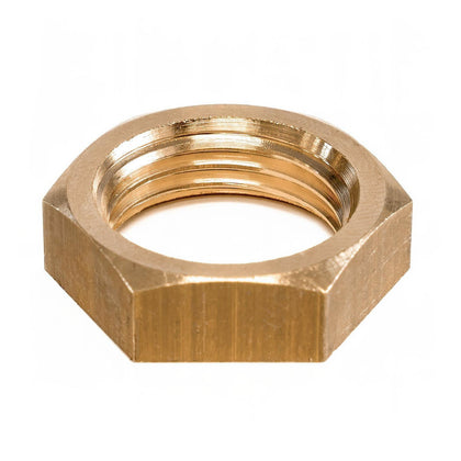 Connectiemoer messing zeskant, 1/4 en 1 inch