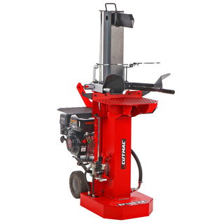 Benzine houtklover 8,15 ton Docma SF100 Rapid Benz Loncin G200F, verticaal