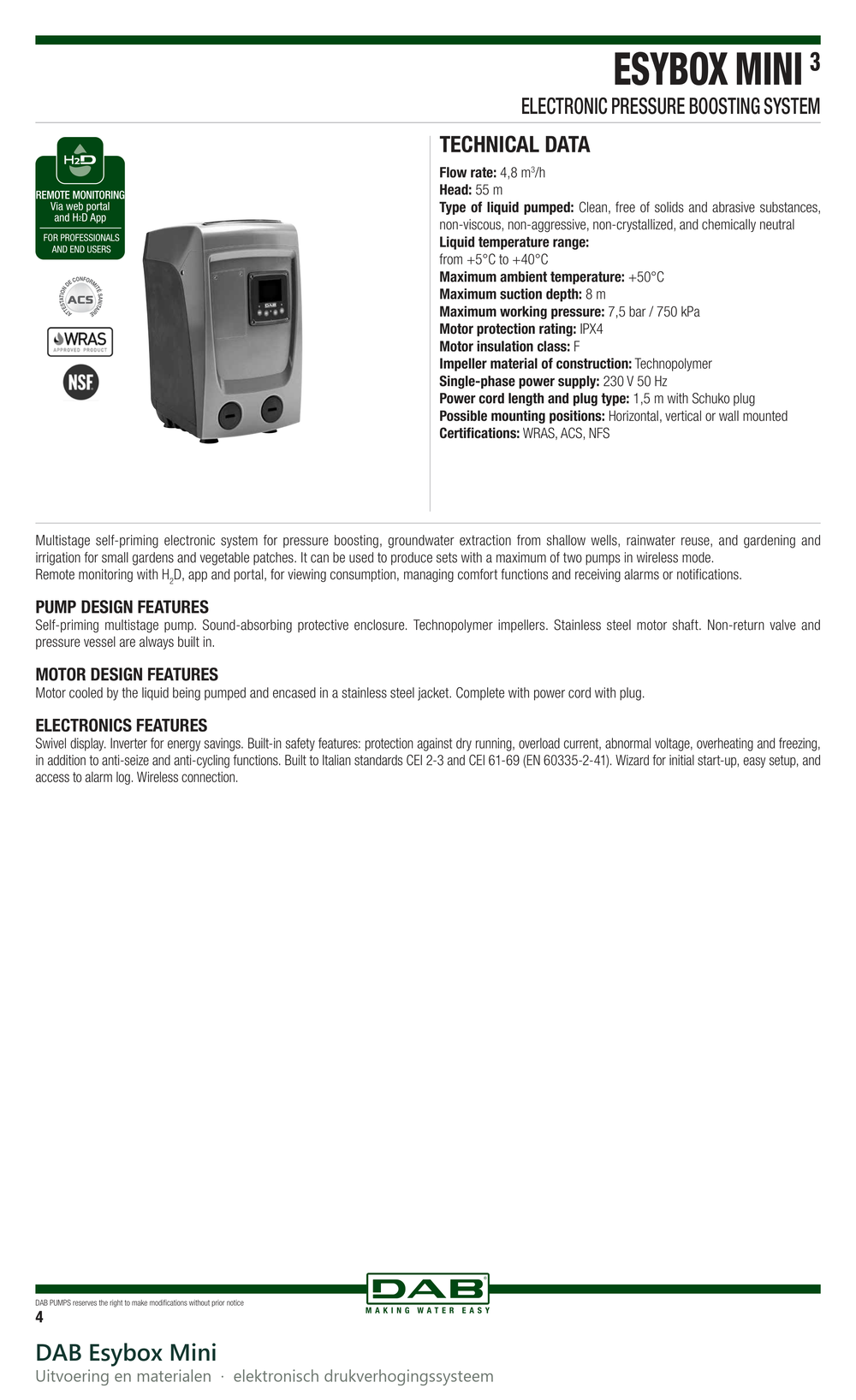 Werking en technische gegevens van de DAB Esybox Mini
