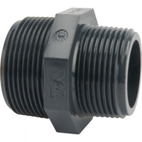 Draadnippel PVC 1 1/2 x 1 1/4, PN16
