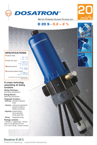 Dosatron D 20 S doseerpomp, productoverzicht en toepassing