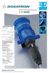 Dosatron D 25-serie doseerpomp, productoverzicht en toepassing