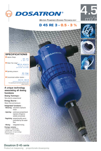 Dosatron D 45-serie doseerpomp, productoverzicht en toepassing